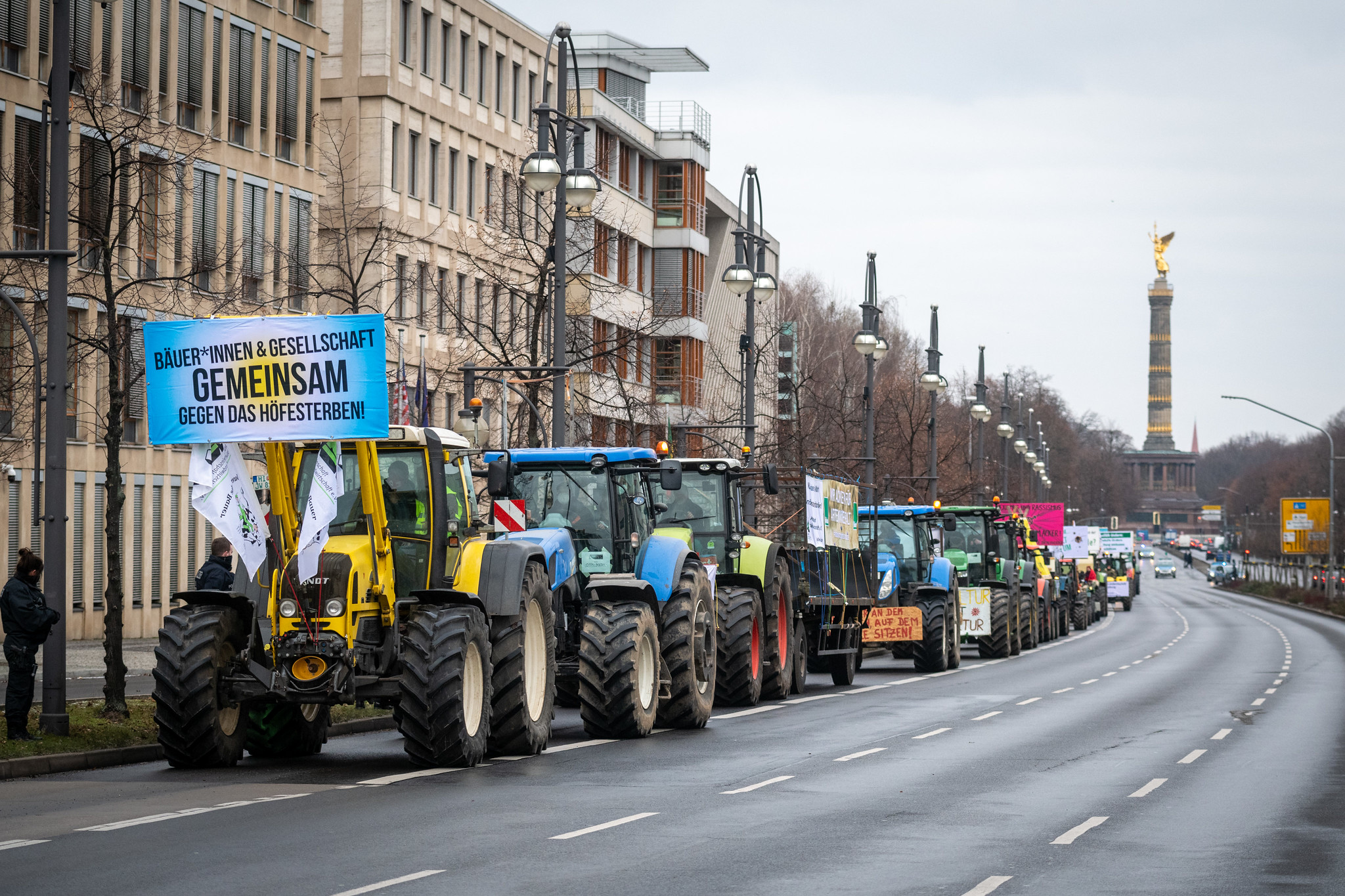 Treckerdemo anlässlich der "Grünen Woche" 2021 in Berlin | Foto: AbL/Nick Jaussi